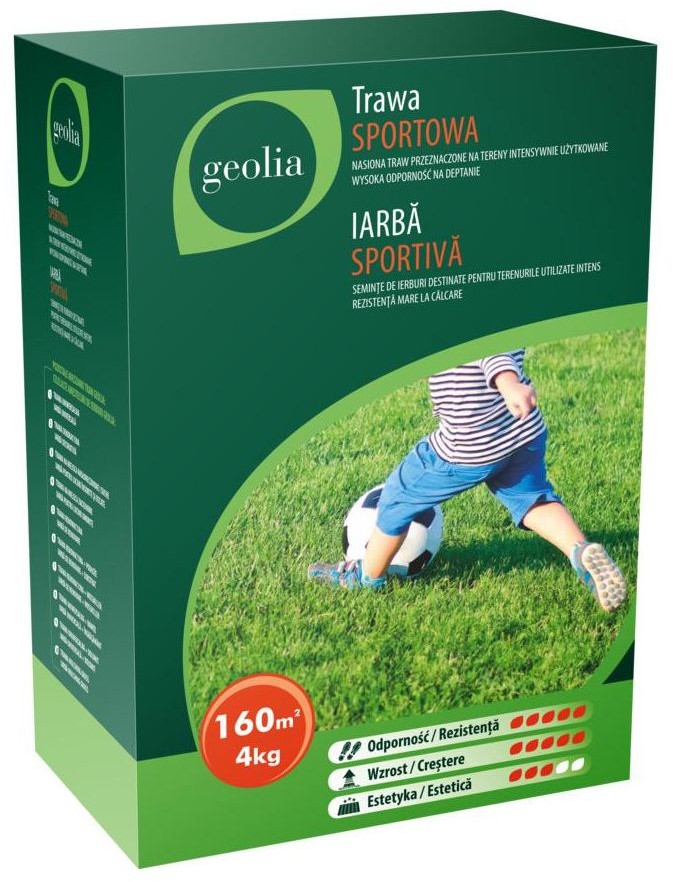 GEOLIA Nasiona trawy na tereny sportowe + mikoryza 4kg Geolia