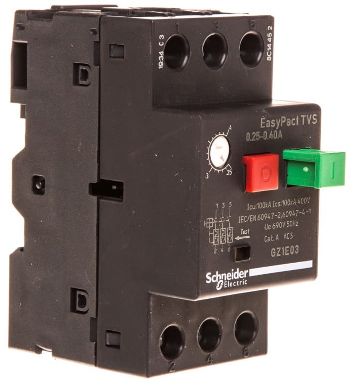 Schneider Electric Wyłącznik silnikowy 3P 0,09kW 0,25-0,4A GZ1E03 GZ1E03