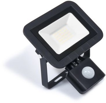 Zdjęcia - Naświetlacz LED / lampa zewnętrzna Naświetlacz - halogen z czujnikiem ruchu LED 30W - Czarny - Biały neutraln
