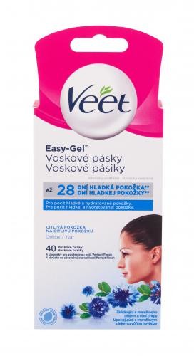 Veet Easy-Gel Wax Strips Sensitive Skin akcesoria do depilacji 40 szt dla kobiet