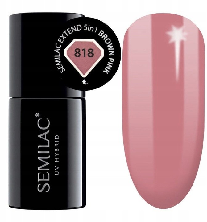 Semilac Extend 5in1 Brown Pink 818