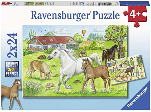 Ravensburger 07833 puzzle dziecięce na podwórku 2 x 24 części