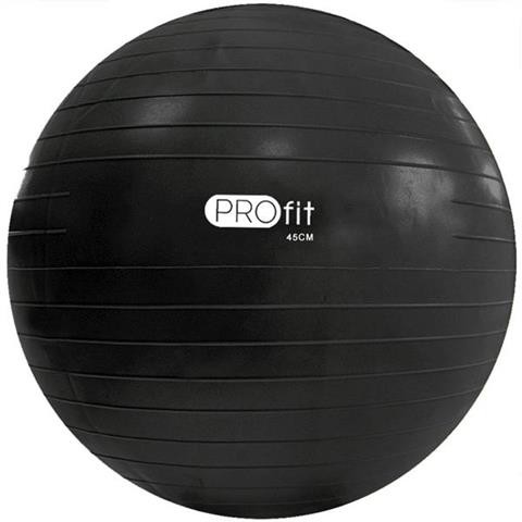 ProFit Piłka gimnastyczna z pompką 45 cm czarna PROFIT45