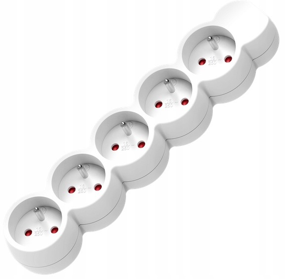 HBF Pięciokrotny 3 Metry Ładny Biały 10A