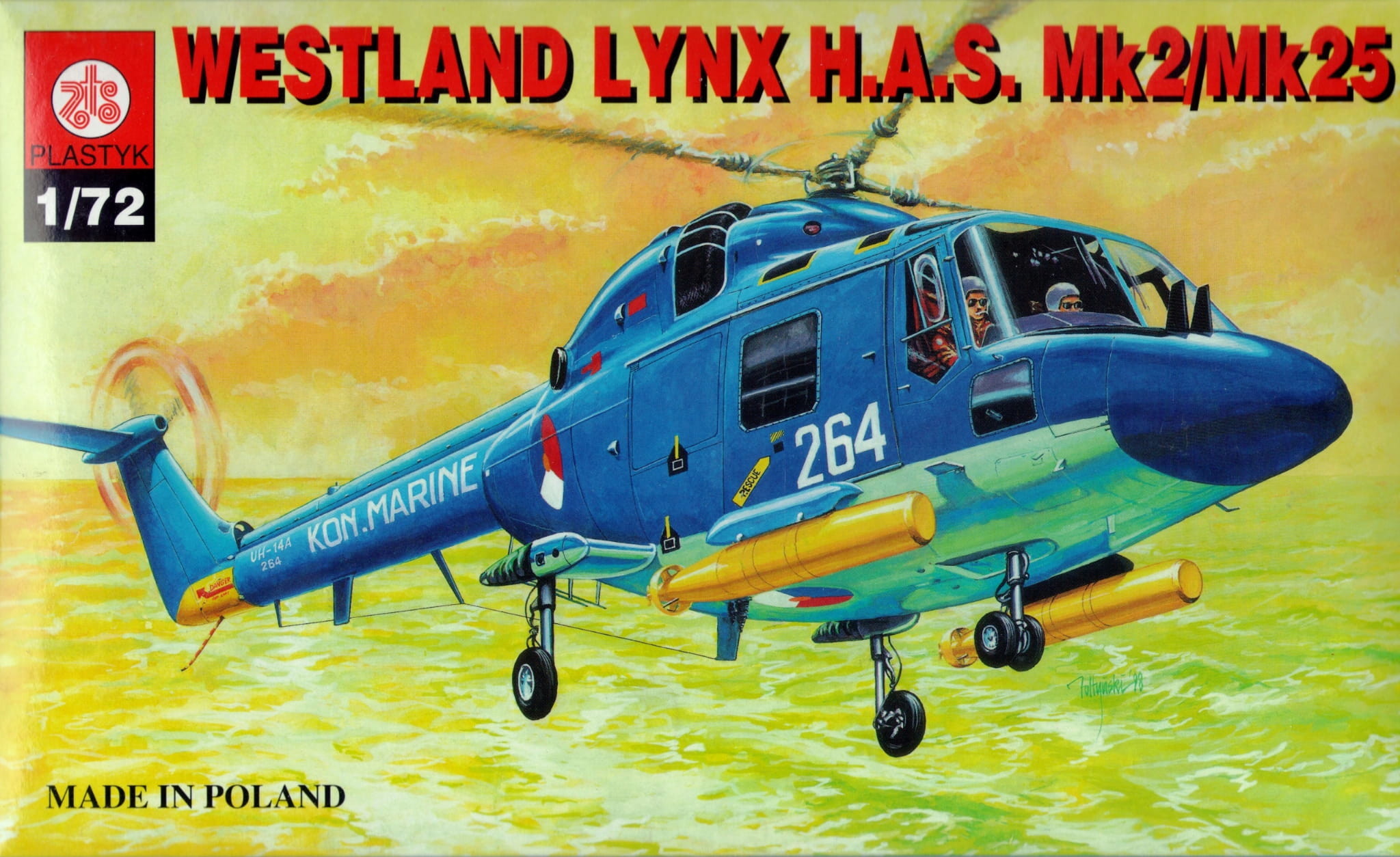 Plastyk ZPT model śmigłowca Westland Lynx H.A.S. Mk2/Mk25