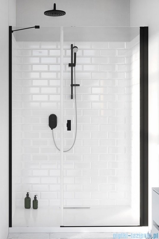Radaway Nes Black Dws drzwi wnękowe 100cm prawe szkło przejrzyste 10028100-54-01R |