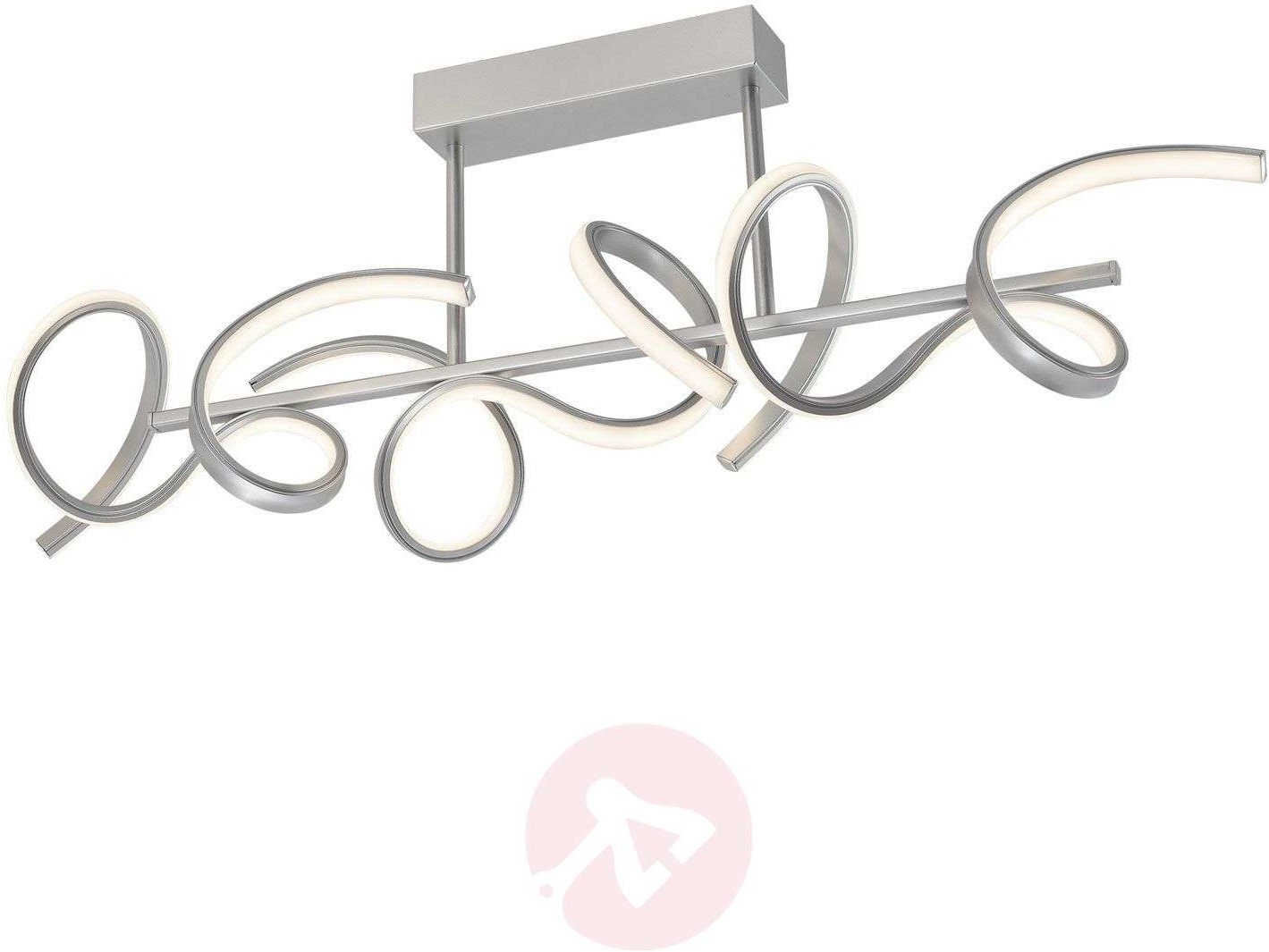 Leuchten Direkt Lampa wisząca LED Curls, ściemniana przełącznikiem