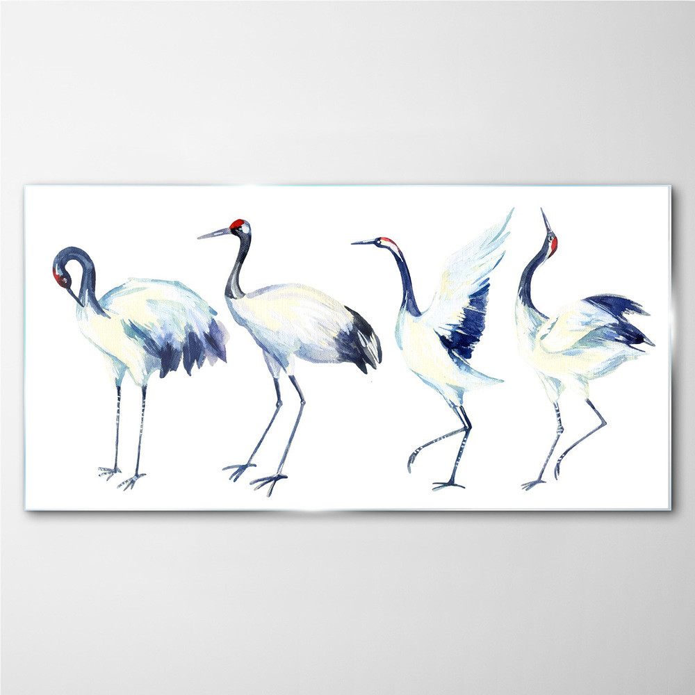 PL Coloray Obraz Szklany abstrakcja zwierzęta ptaki 140x70cm