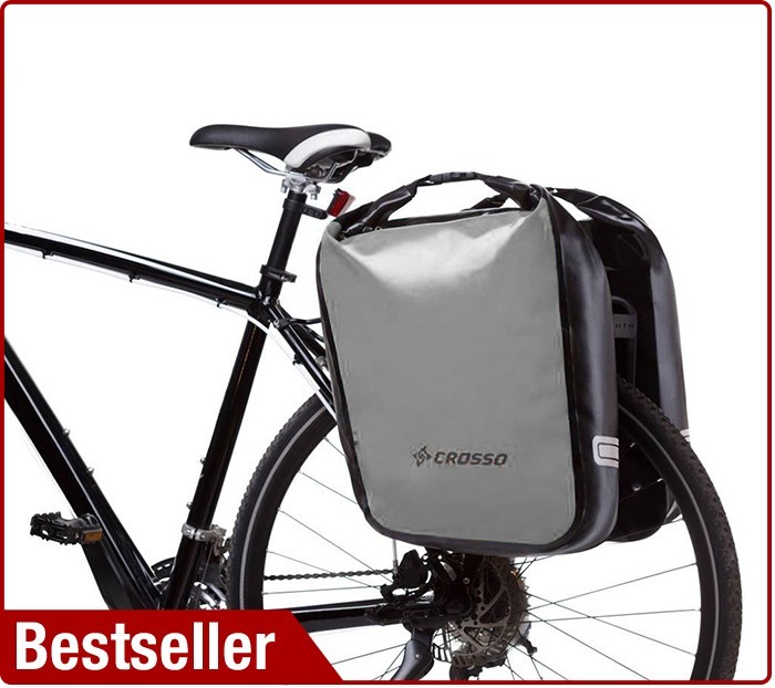 Crosso Sakwa na bagażnik DRY BIG 60L szary srebrny (S0474)