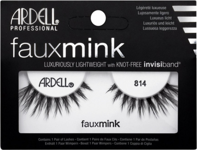 Ardell FAUX MINK - Luxuriously Lightweight with invisiband - Sztuczne rzęsy na pasku - 814