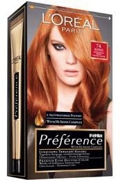 Loreal L'Oreal Paris Preference farba do włosów 74 Mango Intensywna miedź 68601-uniw