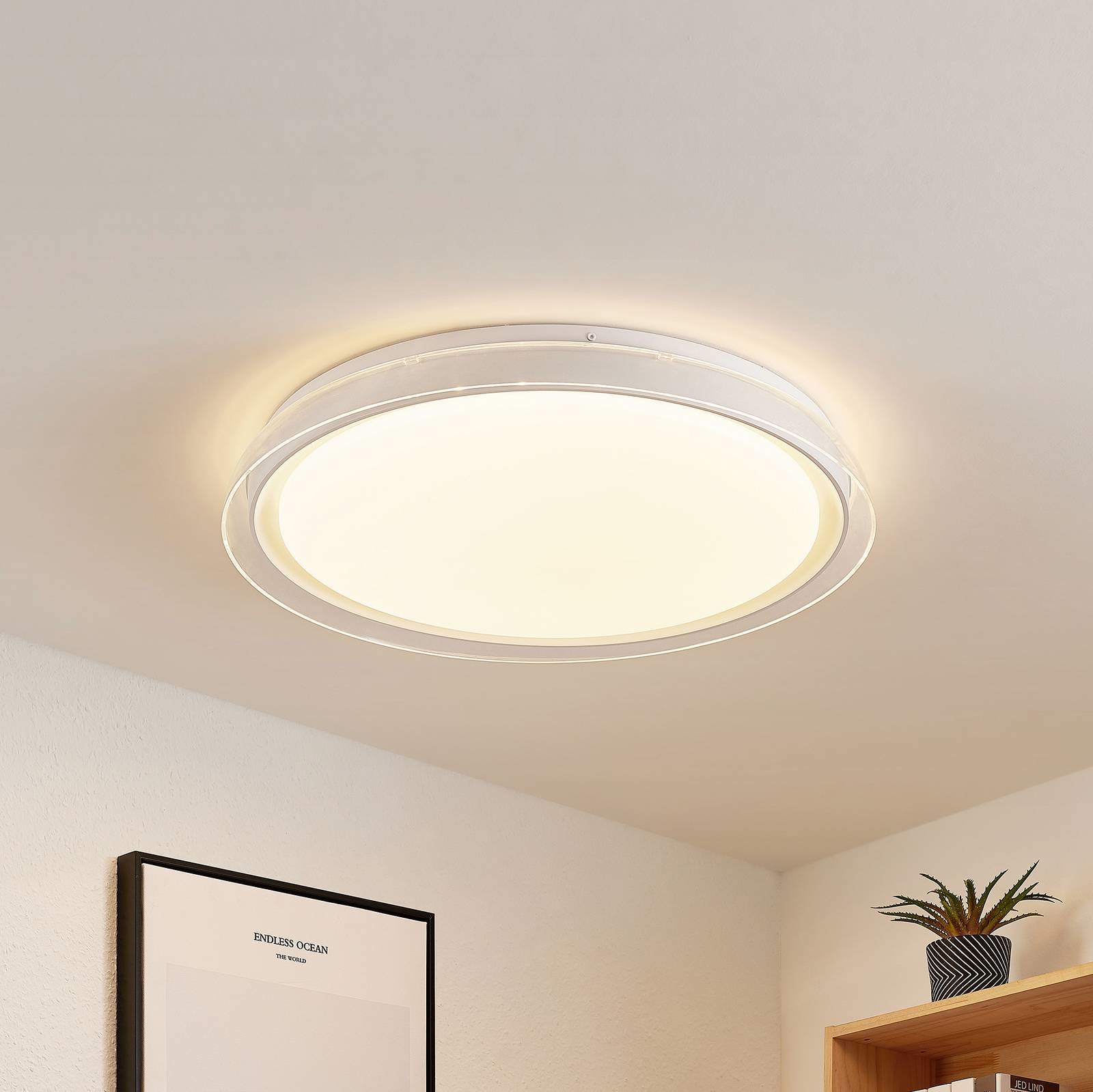 Lindby Sleya lampa sufitowa LED, CCT, ściemniana