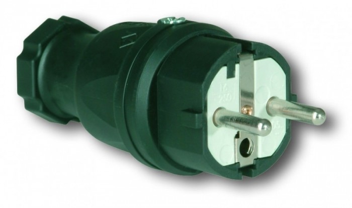 Wtyczka gumowa 16A 2P+Z UNI-SCHUKO IP44 Taurus marki PCE. (0521-s)