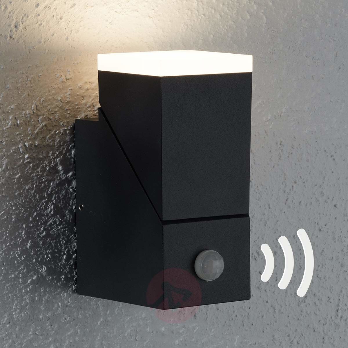 Lampenwelt com Kinkiet zewnętrzny LED Sally, 1-punktowy, czujnik