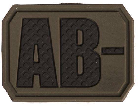 Mil-Tec Emblemat z grupą krwi AB- olive (16831601) 16831601