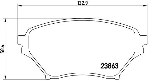 BREMBO Zestaw klocków hamulcowych, hamulce tarczowe P 49 029