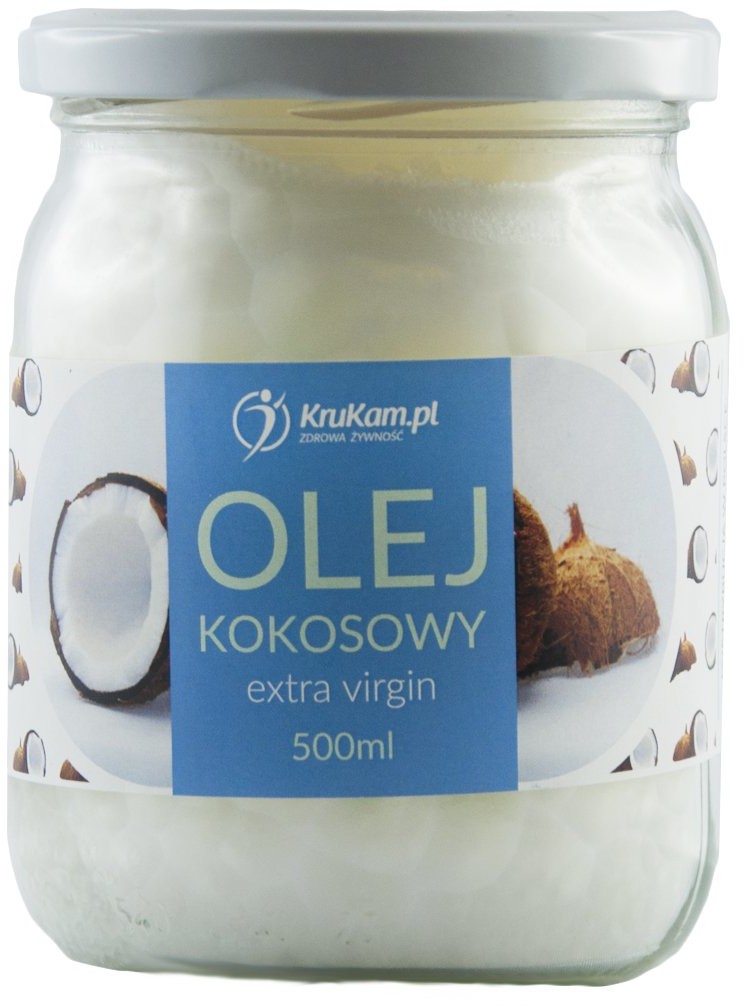 KruKam Olej KOKOSOWY 500ml Extra Virgin Zimnotłoczony