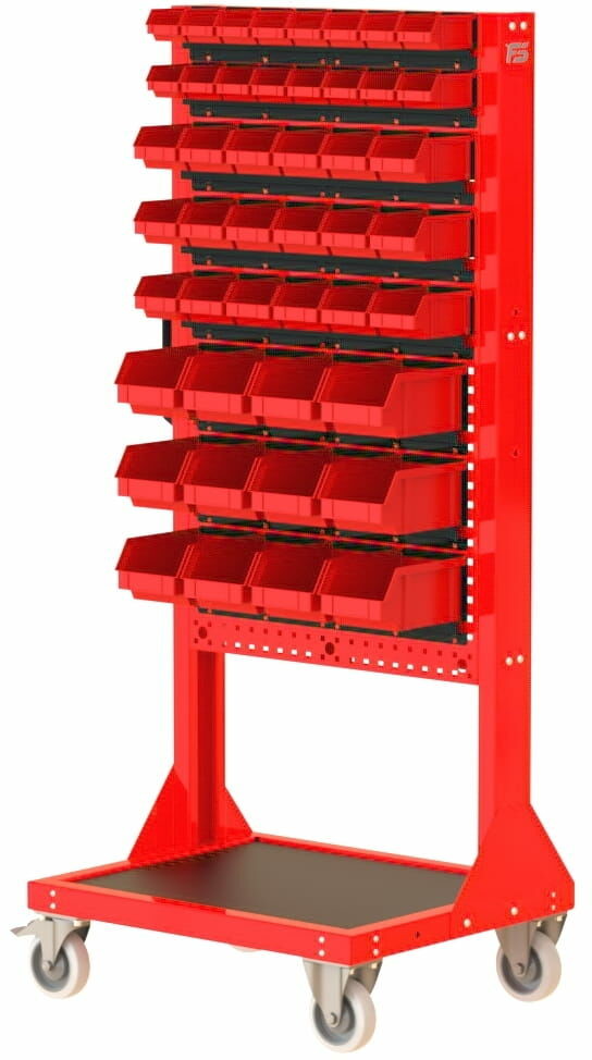 Fastservice ST 70-11-P123 Stojak Narzędziowy w zestawie z listwami oraz pojemnikami ST 70-11-P123