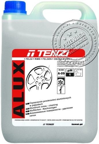 TENZI Alux A09/001 - kwasowy środek do czyszczenia mocno zabrudzonych felg 5l TEN000006