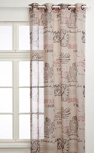 Linder 0130/18/49797/czerwona firanka 377fr z urządzenia, beżowy, oczka, 150 x 240 cm 0130 /18/49797/377FR