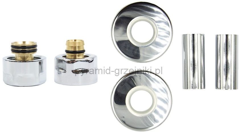 Vario Term Zestaw maskujący rozety + tuleje + złączki CU/PEX - chrom PEX - instalacja alu-pex ZMR1P16xM2202