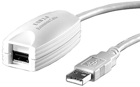 Value 12991100 USB 2.0 Verlaengerung, 5 m Biały 12991100