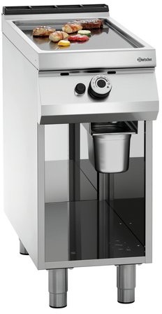 Bartscher Płyta grillowa gazowa z gładką płytą stalową | 9000W | 400x900x(H)900mm 2955041