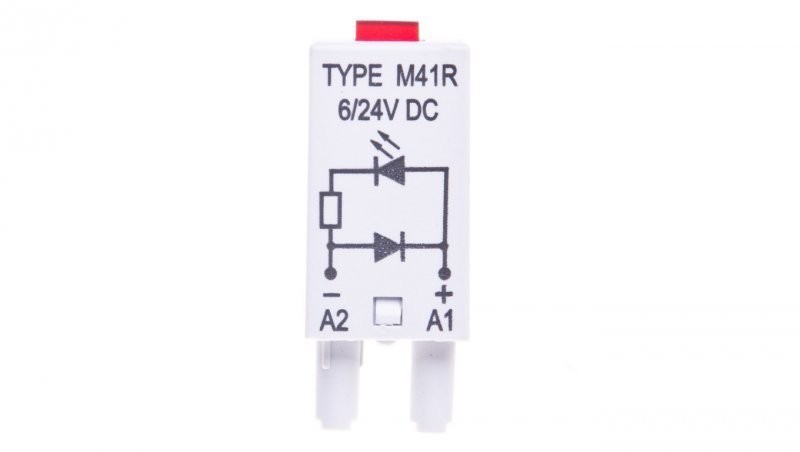 relpol Moduł sygnalizacyjny LD diody LED czerwony + D) 6-24V DC M41R szary 854842 854842