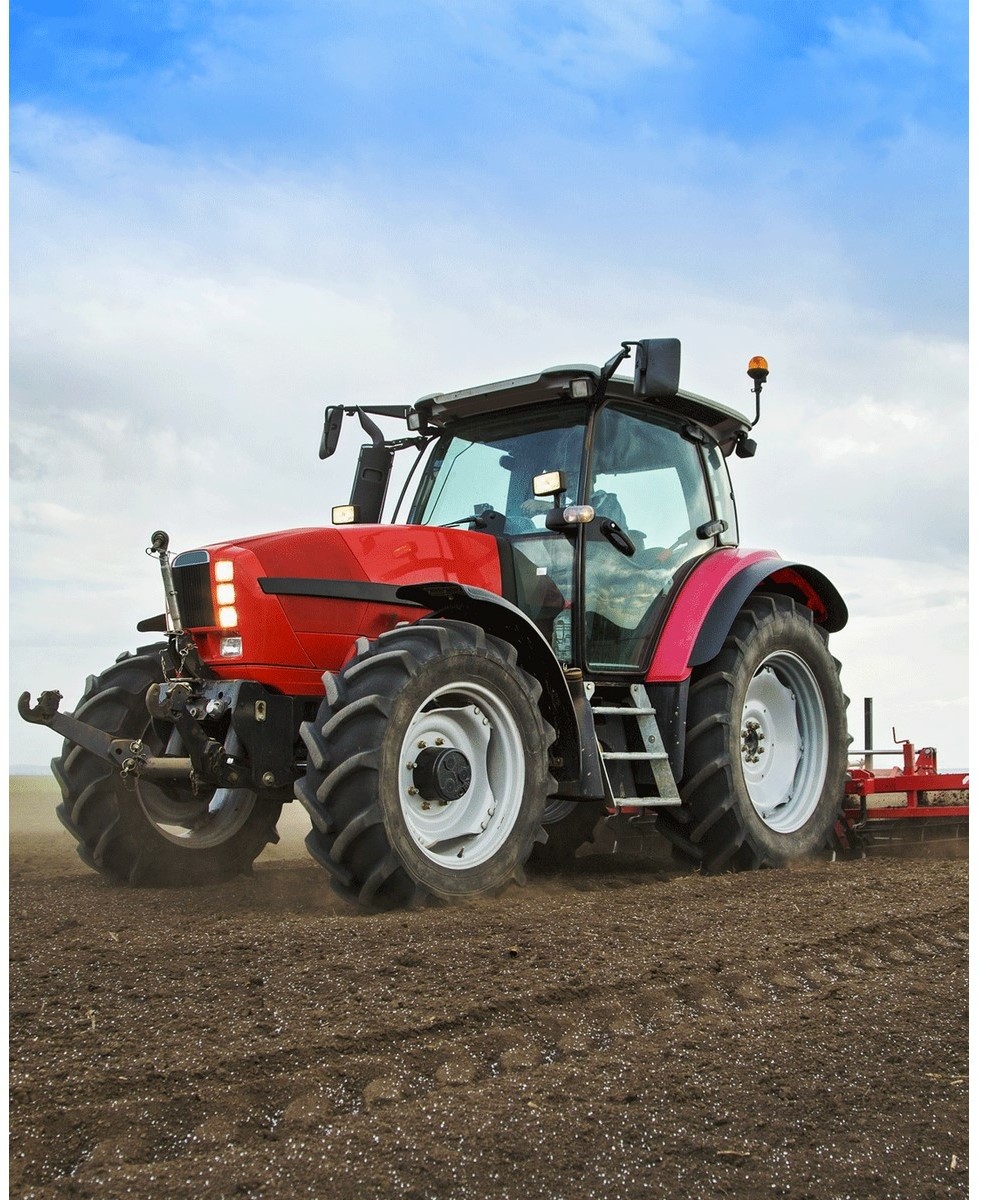 Koc Traktor red, 120 x 150 cm