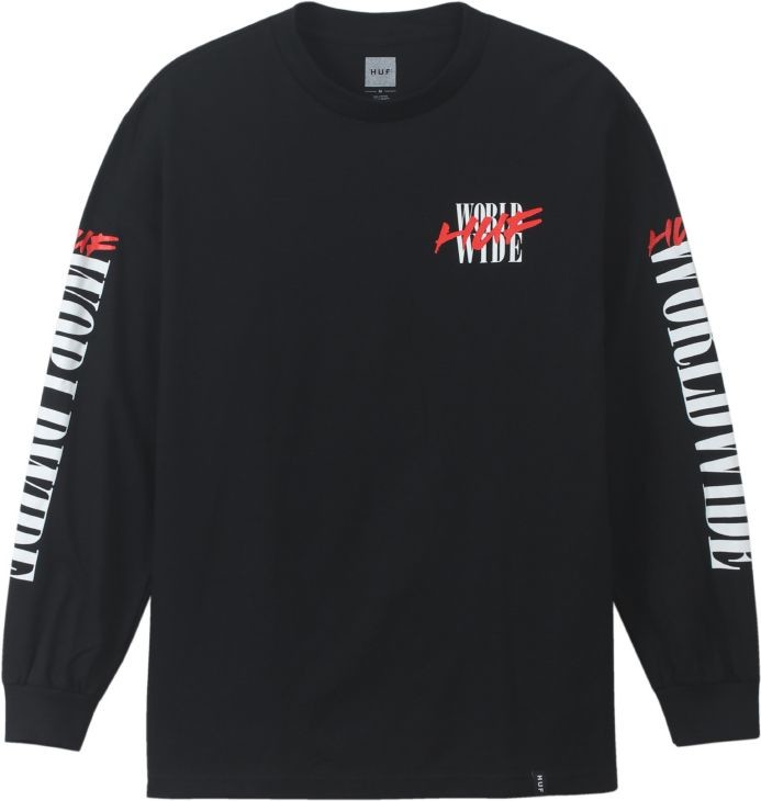 HUF t-shirt HUF ACTION HERO LS TEE Black