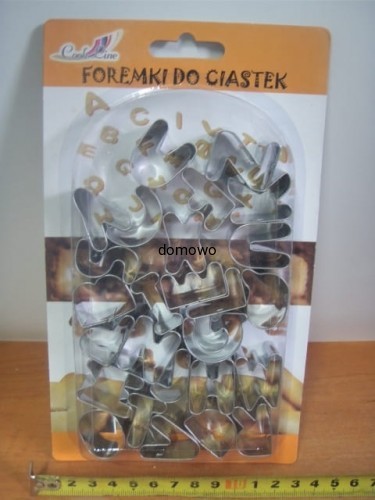 METALOWE FOREMKI wykrawacze LITERKI zestaw 26 szt