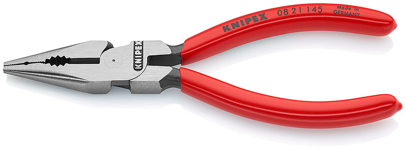 Knipex szczypce uniwersalne z ostro zakończonymi szczękami, 145mm [08 21 145] 08 21 145