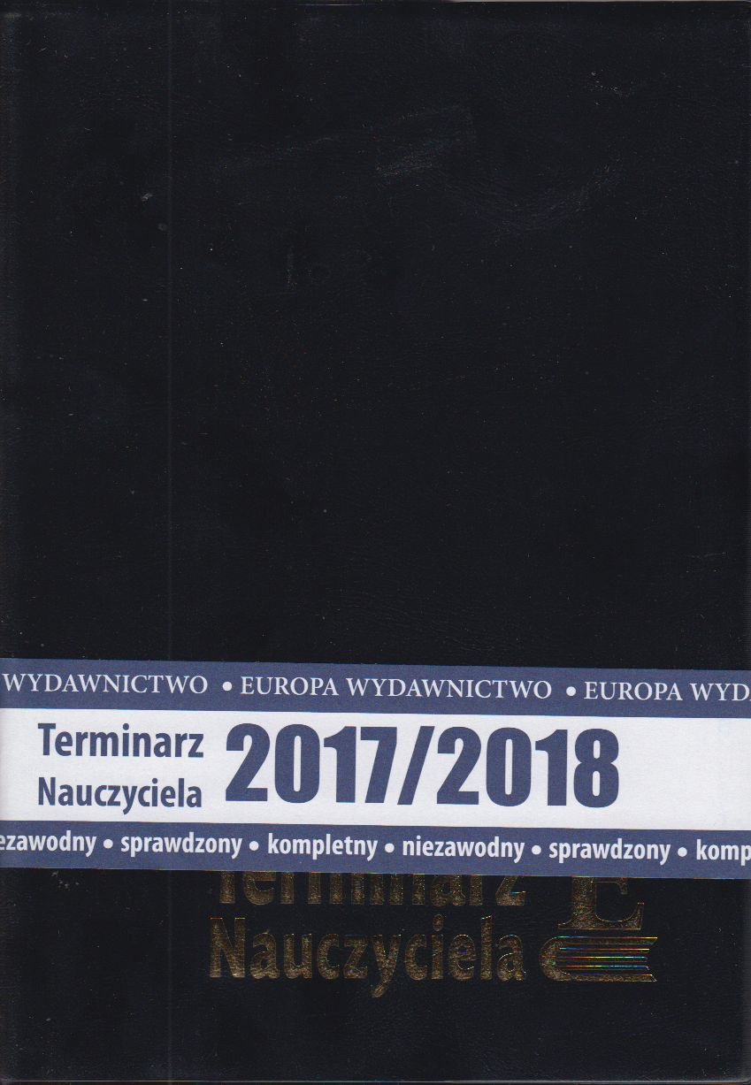 Terminarz Nauczyciela 2017 2018 czarny Europa