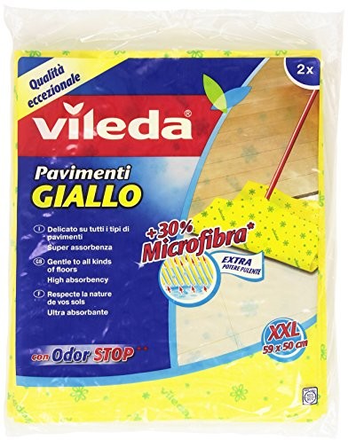 Vileda dno mikrofaza chusta, żółta, 2 sztuki 102744