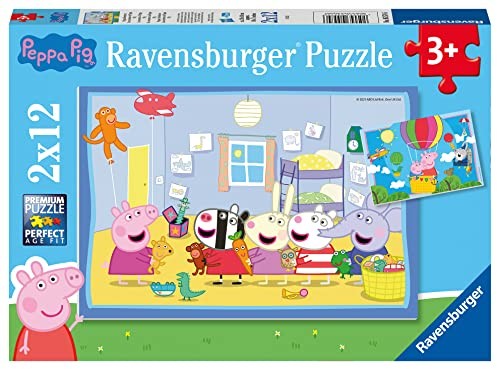Ravensburger Verlag GmbH Kinderpuzzle 05574 - Peppas Abenteuer - 2x12 Teile Peppa Pig Puzzle für Kinder ab 3 Jahren: Peppa Pig Puzzle für Kinder ab 3 Jahren 05574