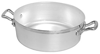 Pentole Agnelli pentole agnelli rondel małe, bltf-aluminium, z 2 uchwytami ze stali nierdzewnej, srebrny, srebrny/czarny, 20 cm FAMA620