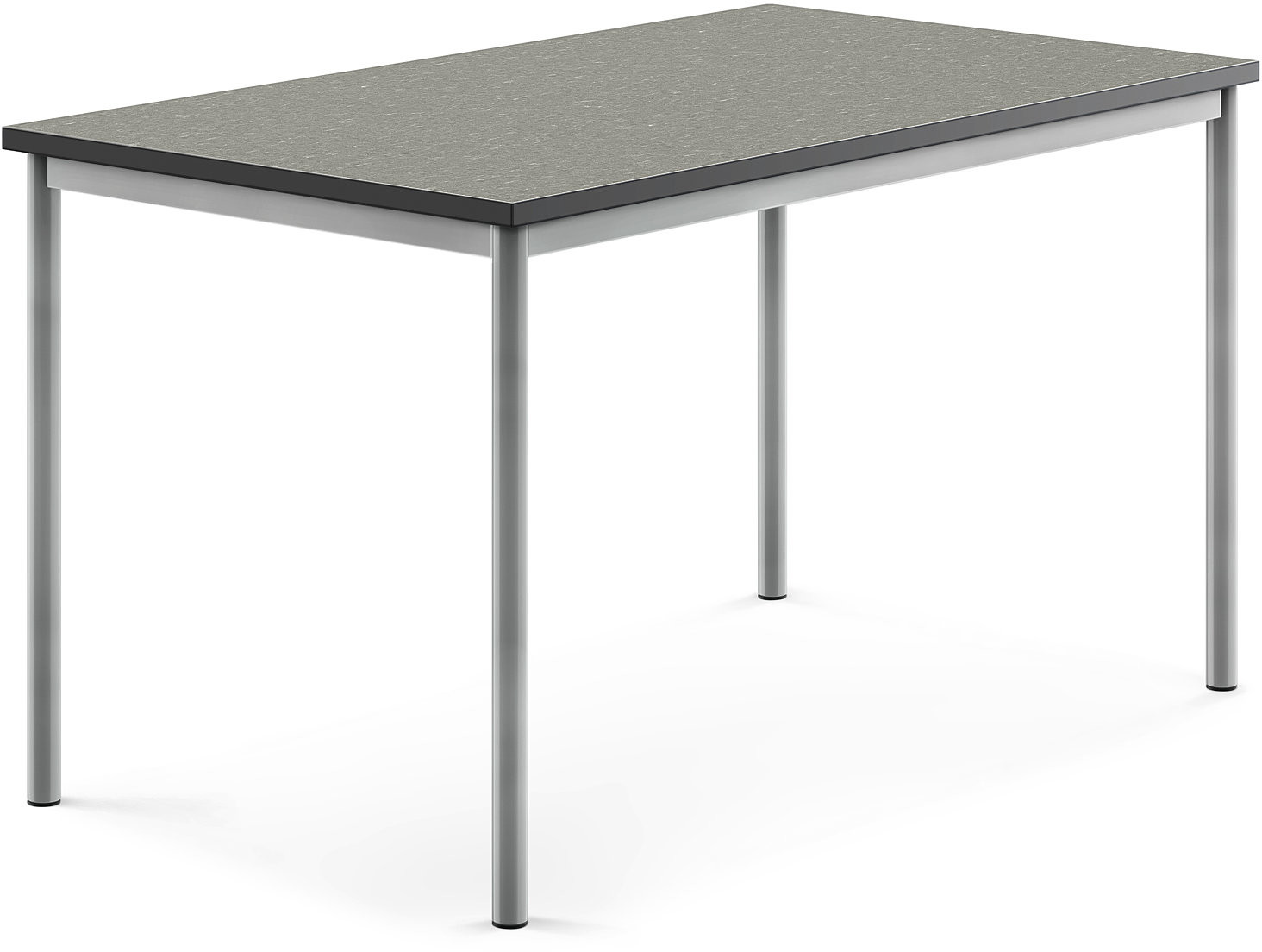 AJ Produkty Biurko SONITUS, 1400x800x760 mm, ciemno szare linoleum, szary aluminium
