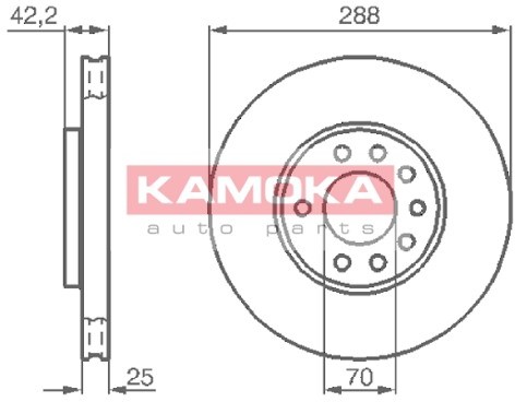 KAMOKA Tarcza hamulcowa 1031620
