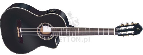 ORTEGA Gitara elektro-klasyczna RCE141BK z pokrowcem i paskiem 2547