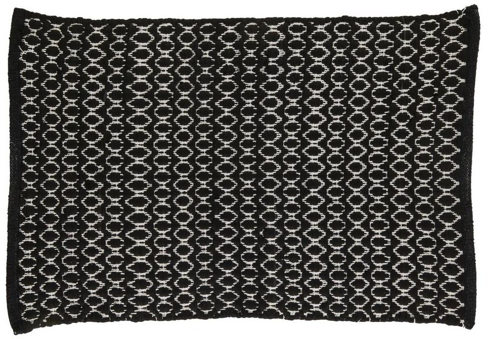 Dywanik łazienkowy Boho czarny 60 x 90 Coram