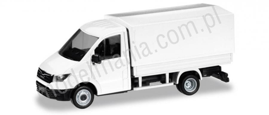 Herpa MiniKit: MAN TGE pojedyńcza kabina z plandeką, biały 013451