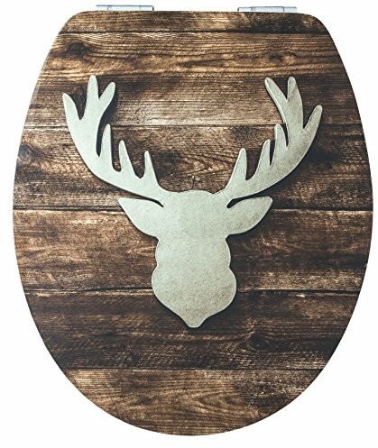 Cornat deska sedesowa WC łoś (MDF), WOLNOOPADAJĄCA, szybkim mocowaniem, 1 sztuki, ksdsc350