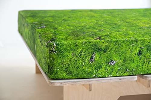 FOONKA HAYKA, prześcieradło z gumką z dżerseju, 90 x 200 cm, bawełna, mech, zielone