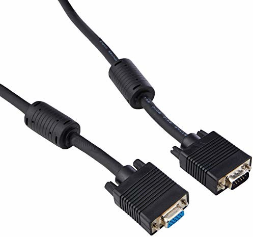 Pro Signal Pro Signal PSG90719 SVGA HD15 męski do żeńskiego przewód do monitora, wszystkie podłączone piny, 1 m, czarny PSG90719