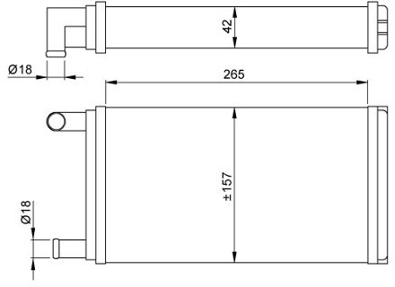 NRF Wymiennik ciepła, ogrzewanie wnętrza 53555