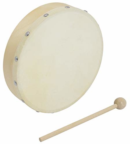 World Rhythm World HD-8 Rytm ręczny bęben  20 cm wstępnie dostrojony bęben ramkowy  beater w zestawie HD-8