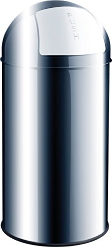 Helit kosz na śmieci, z klapką popychaną, 50 l, stal szlachetna H2401400