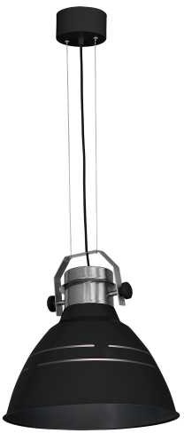 Luminex Lampa wisząca zwis żyrandol Edgar 1x60W E27 czarny 8900