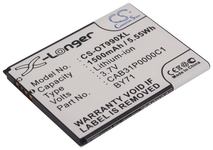 Cameron Sino Alcatel One Touch 990 CAB31P0000C1 1500mAh 5.55Wh Li-Ion 3.7V