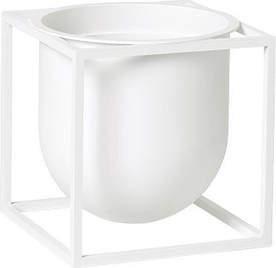 By Lassen Osłonka na doniczkę Kubus 14 cm biała na stojaku 24012